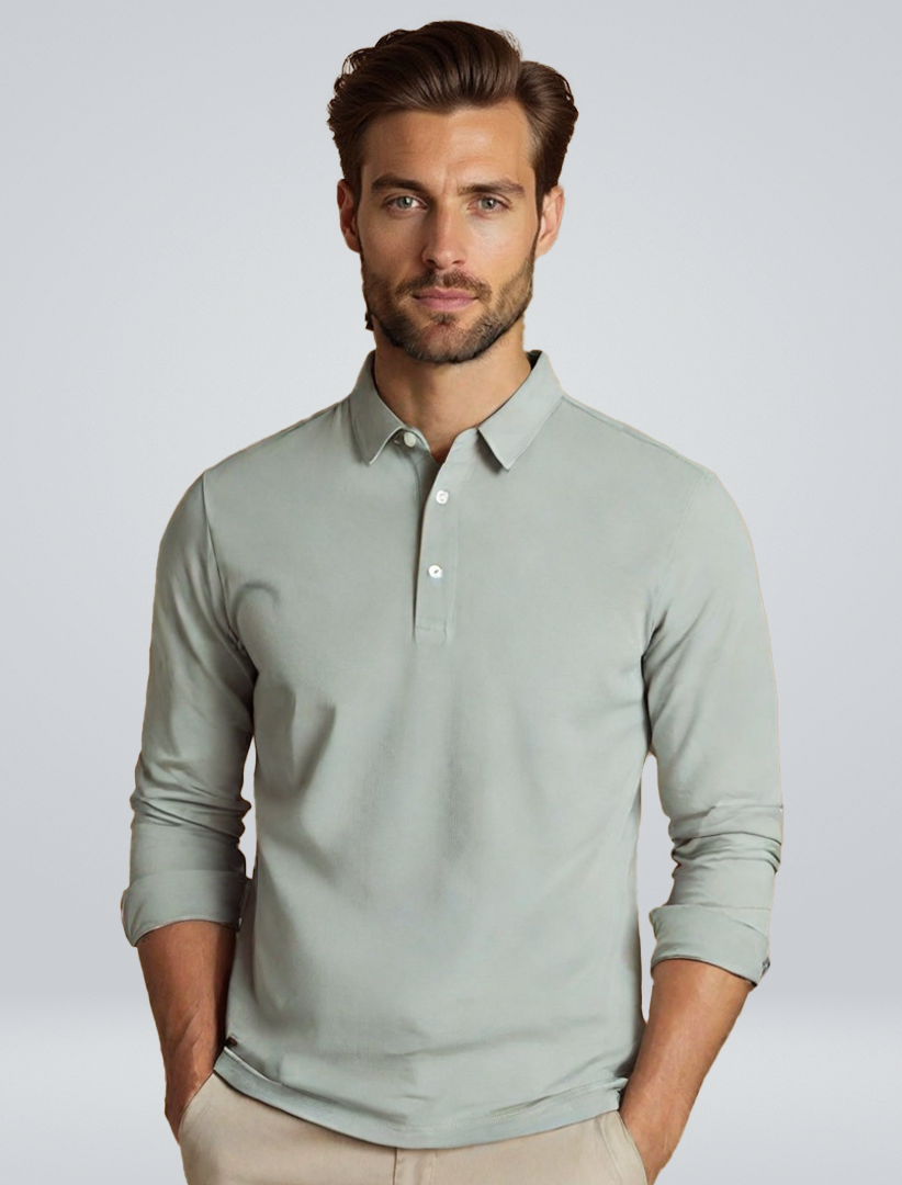 Men's Long Sleeve Polo Shirt for Refined Outings
