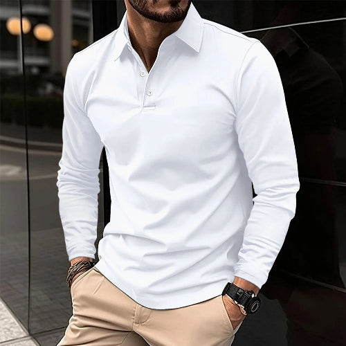 Men's Long Sleeve Polo Shirt for Refined Outings