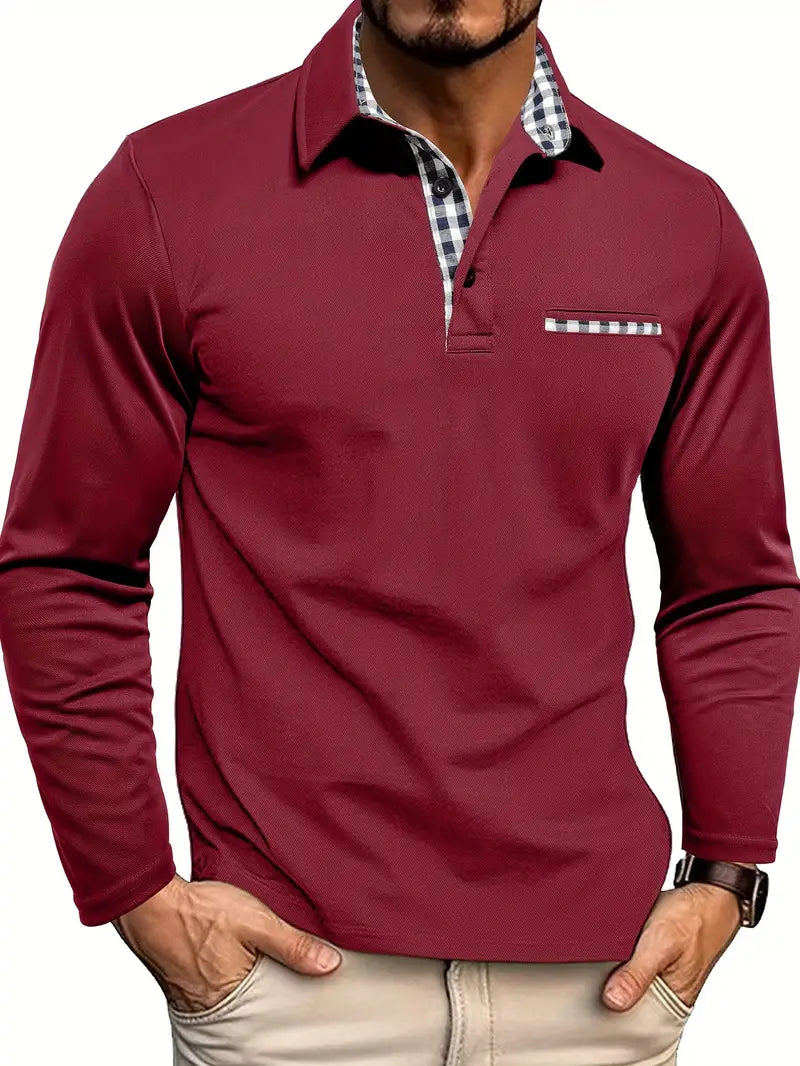 Men's Polo Shirt for Cooler Seasonal Everyday Wear