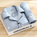 Men's Printed Long Sleeve Pajama Set for Winter