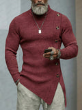 Men's Ribbed Turtleneck Sweater for Cooler Days