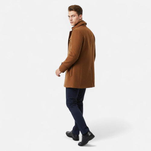 Men's Structured Coat for Autumn Winter Wear