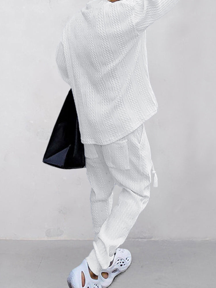Men's Sweater and Trousers Set for Cooler Days