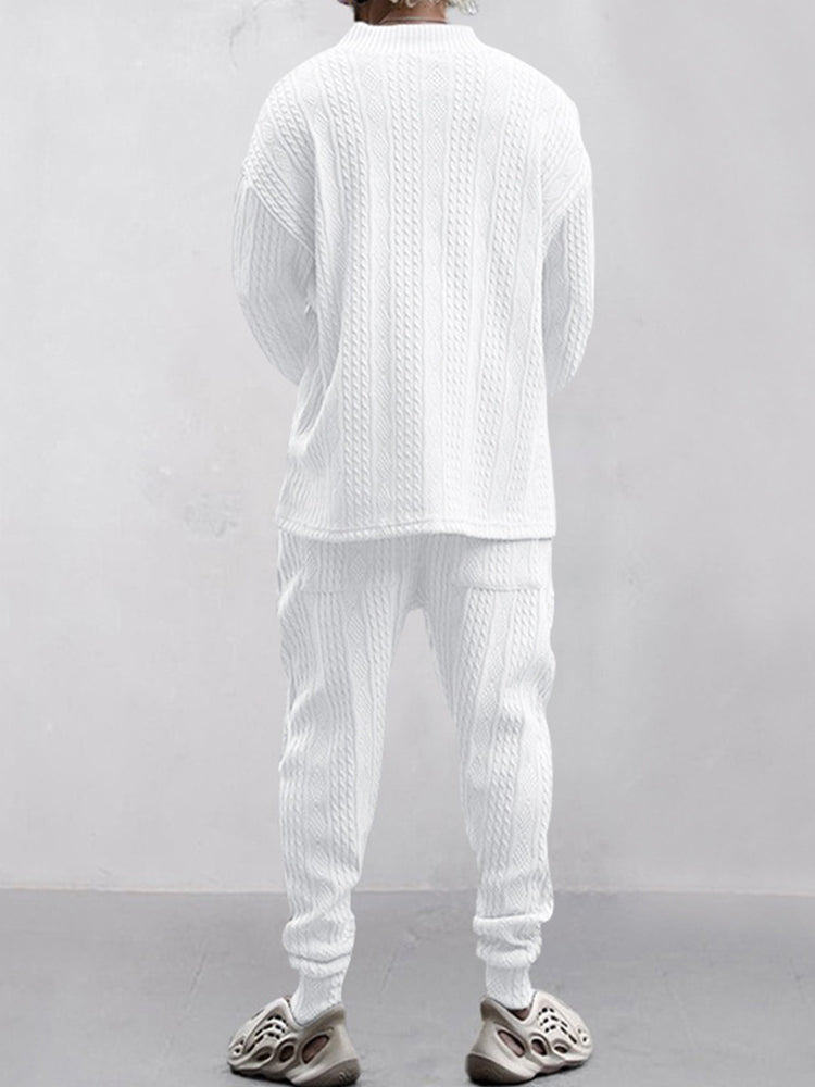 Men's Sweater and Trousers Set for Cooler Days