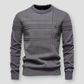 Men's Textured Crew Neck Knit Sweater Everyday Wear