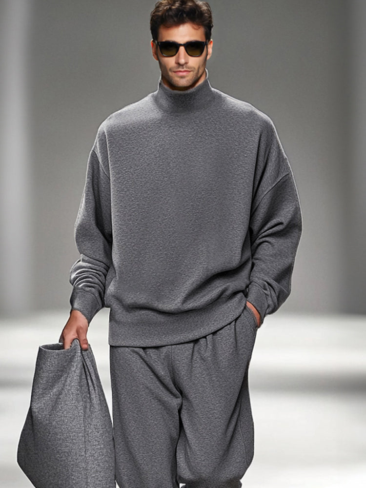 Men's Turtleneck Sweater And Trousers Set