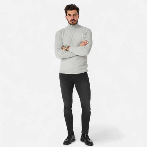 Men's Turtleneck Sweater for Autumn Winter Wear