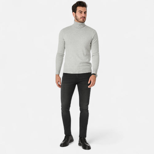 Men's Turtleneck Sweater for Autumn Winter Wear