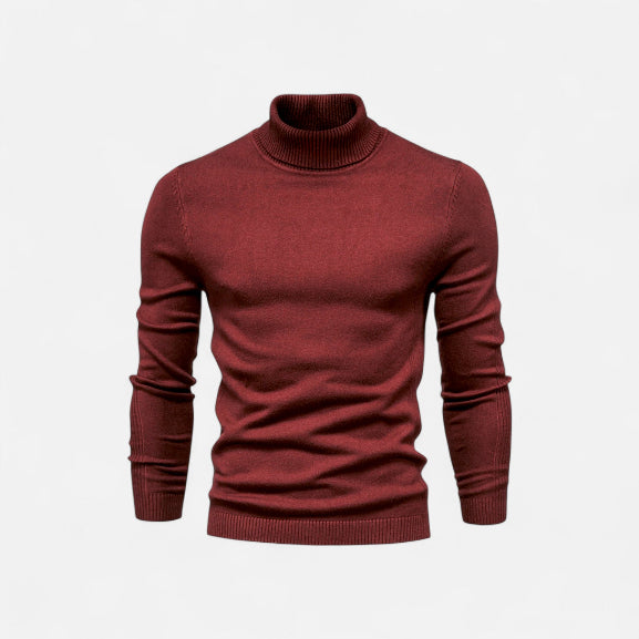 Men's Turtleneck Sweater for Cooler Season Wear