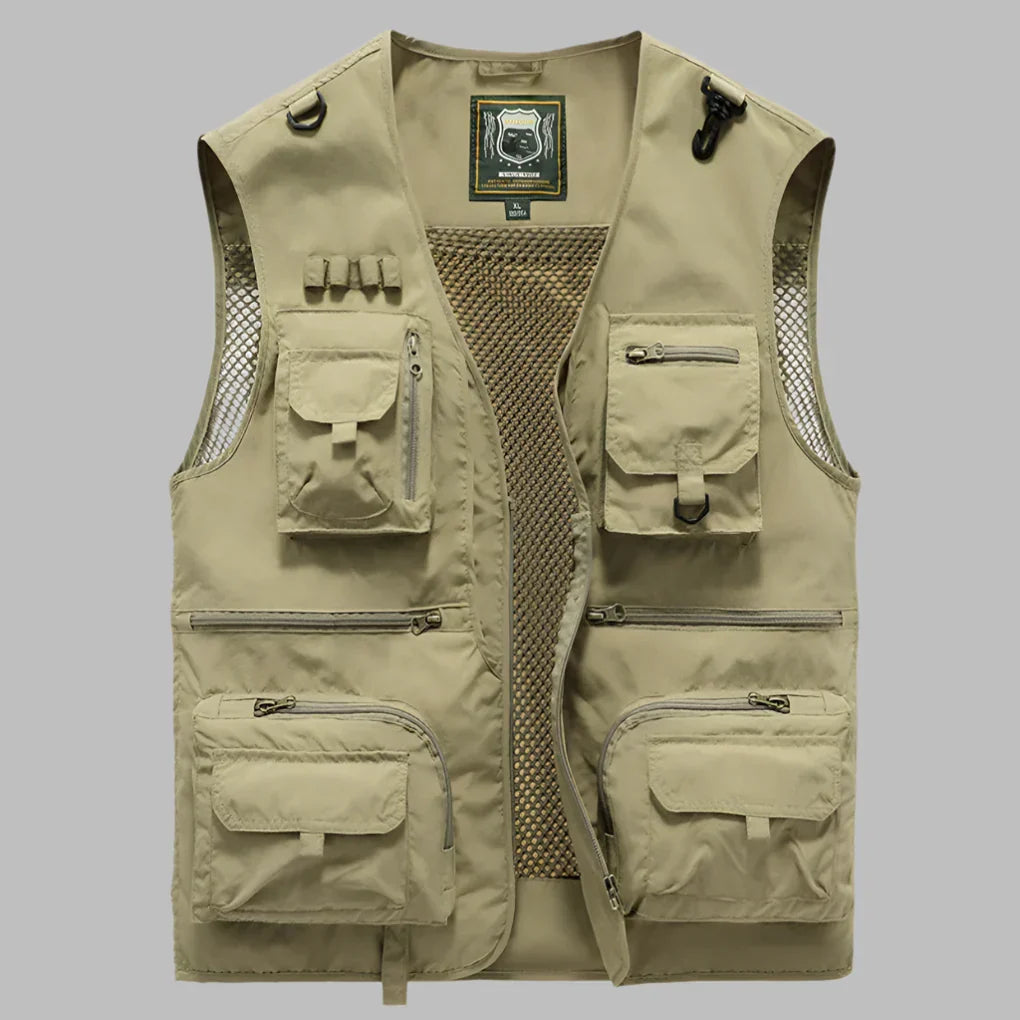 Men's Utility Vest for Outdoor Spring Summer Wear