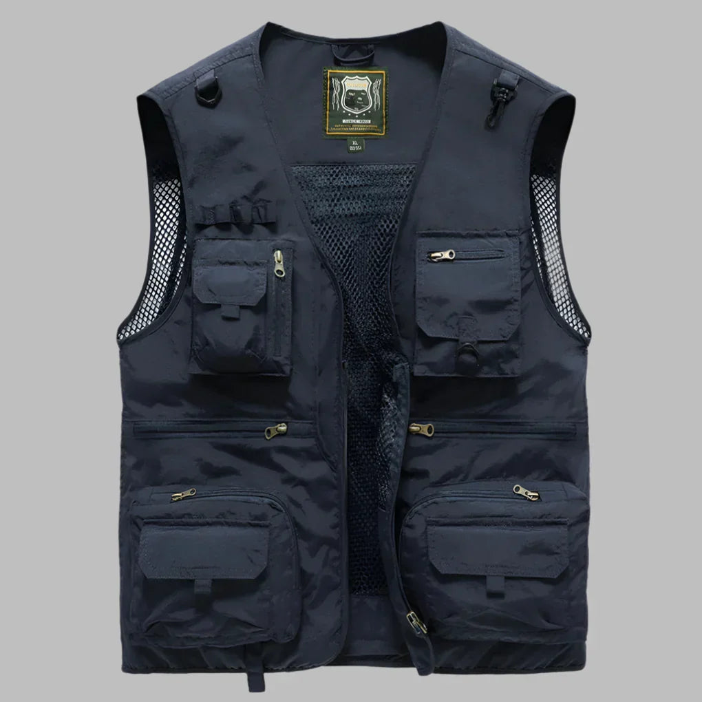 Men's Utility Vest for Outdoor Spring Summer Wear
