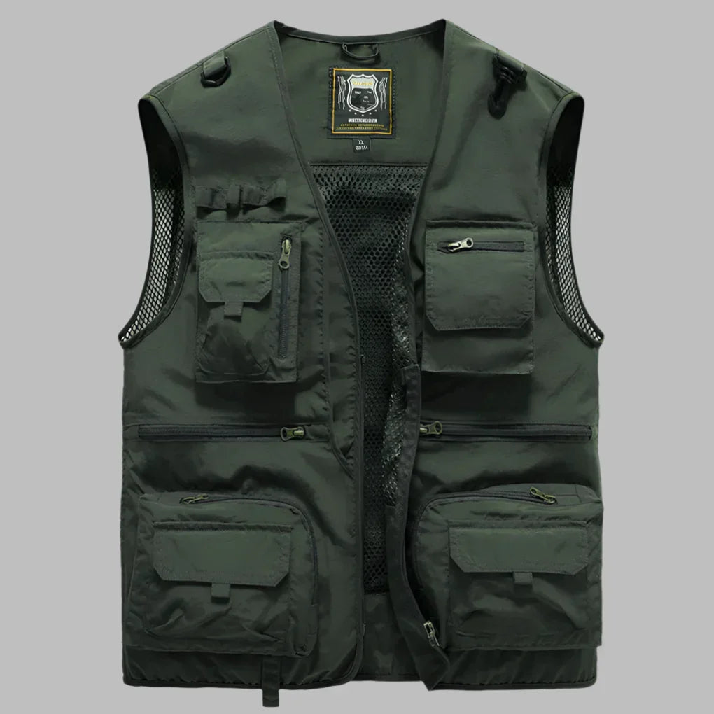 Men's Utility Vest for Outdoor Spring Summer Wear