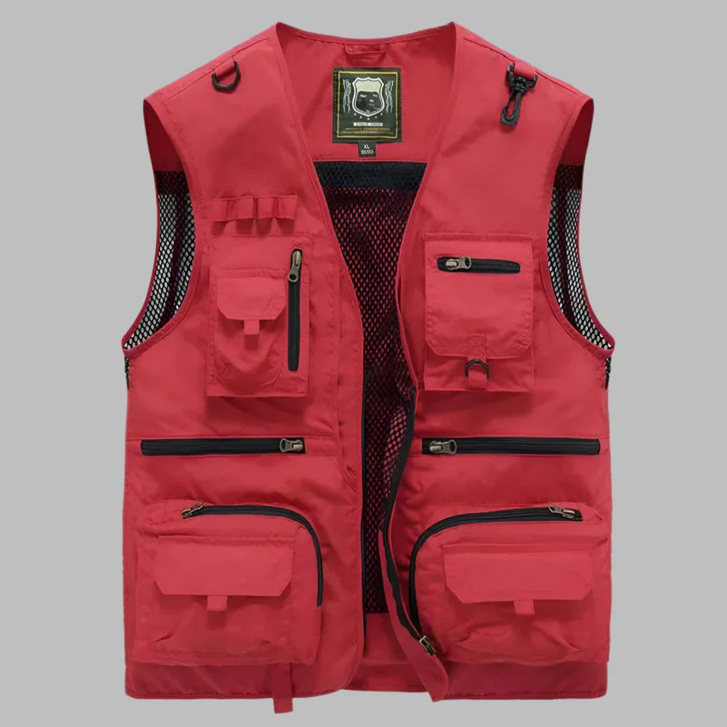 Men's Utility Vest for Outdoor Spring Summer Wear