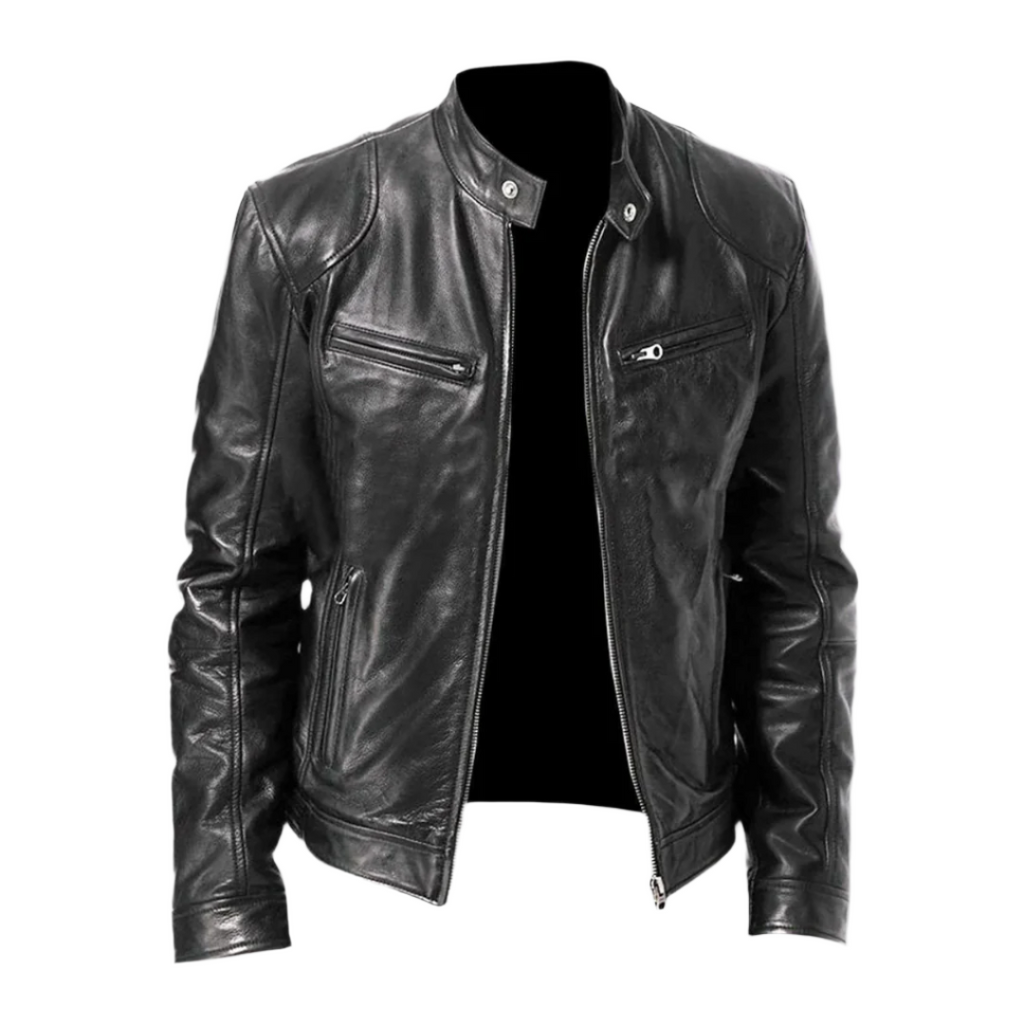 Men's Zip Front Jacket for Autumn Winter Wear