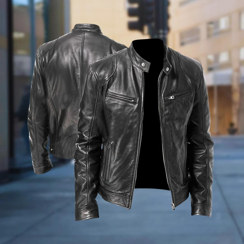 Men's Zip Front Jacket for Autumn Winter Wear