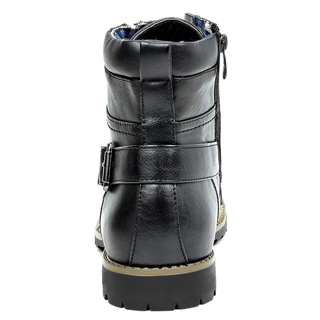 Men's black boot – back view