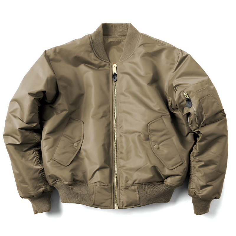 Men's classic bomber jacket in khaki