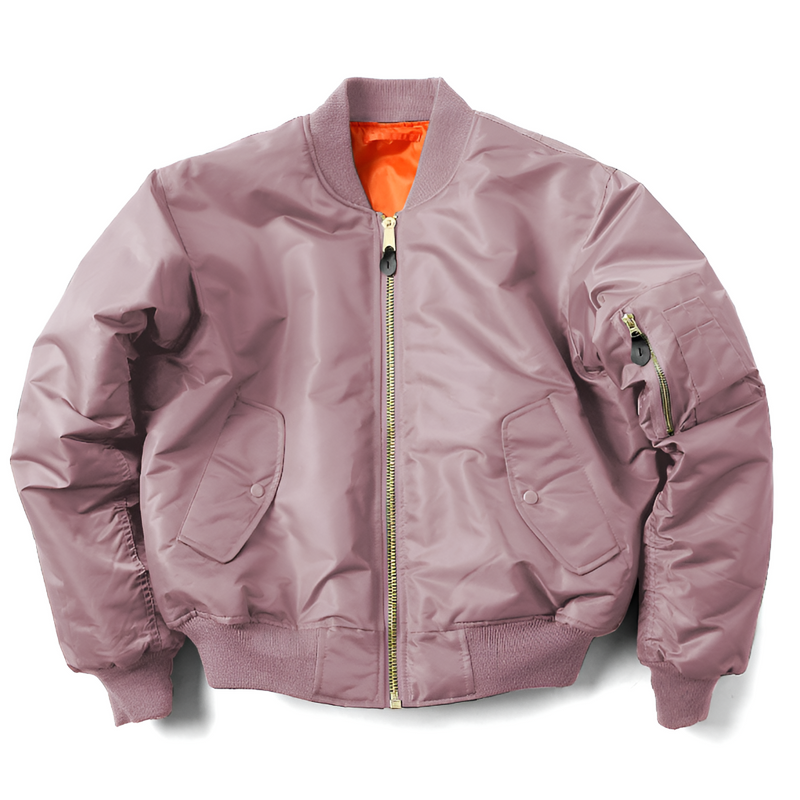 Men's classic bomber jacket in pink