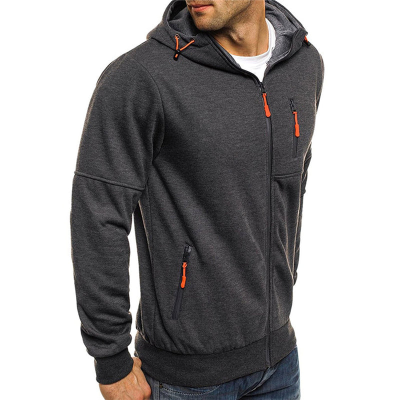 Men's full zip hoodie with relaxed fit – view 5