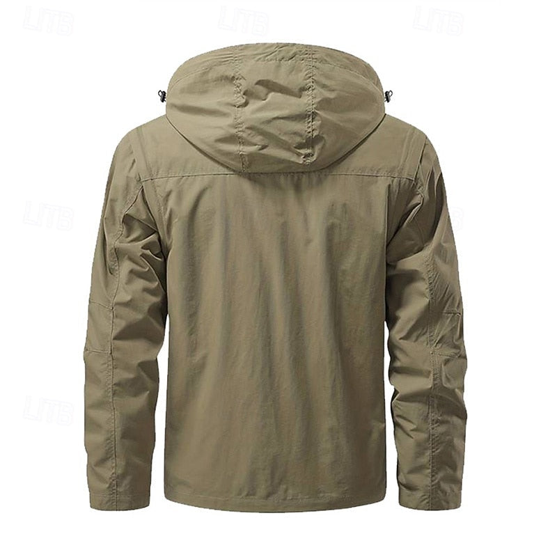 Men's khaki explorer jacket – back view