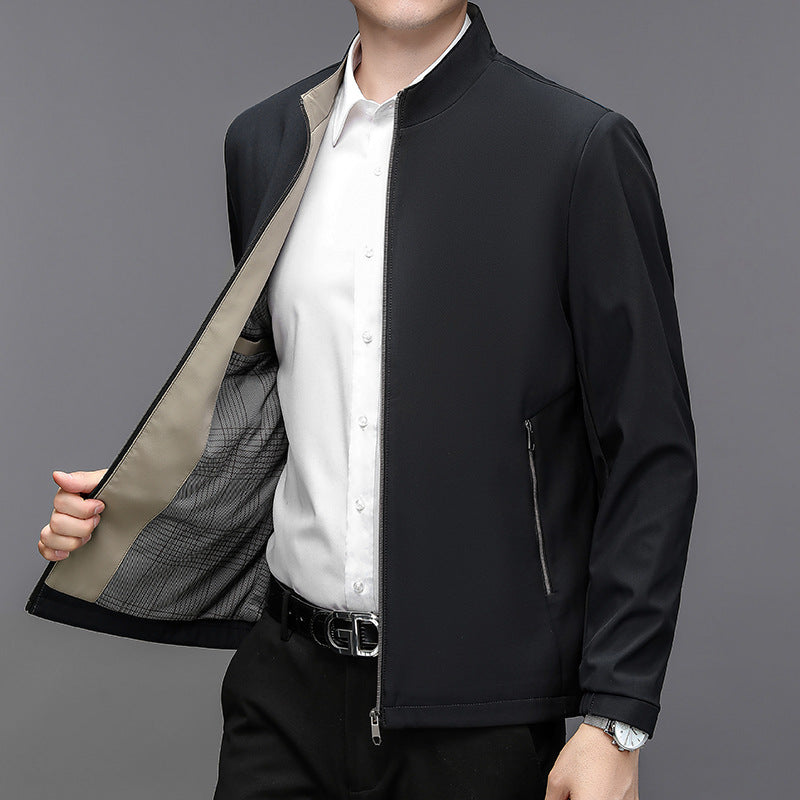 Men's lightweight zip jacket in black