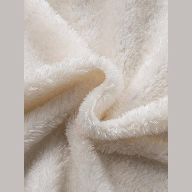 Close-up of the soft teddy lining