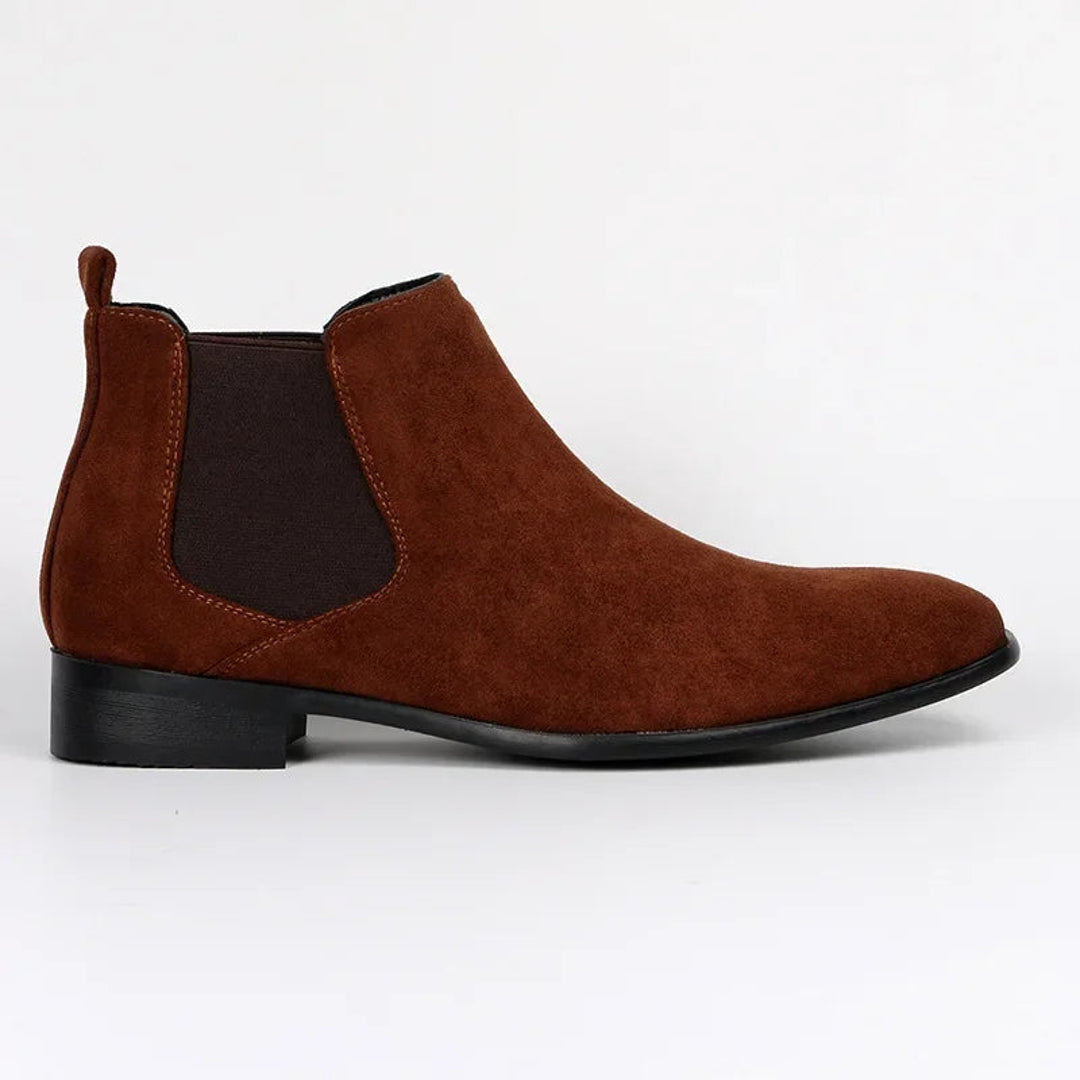 Men's brown suede-look Chelsea boot