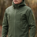 Men's tactical hooded jacket in green
