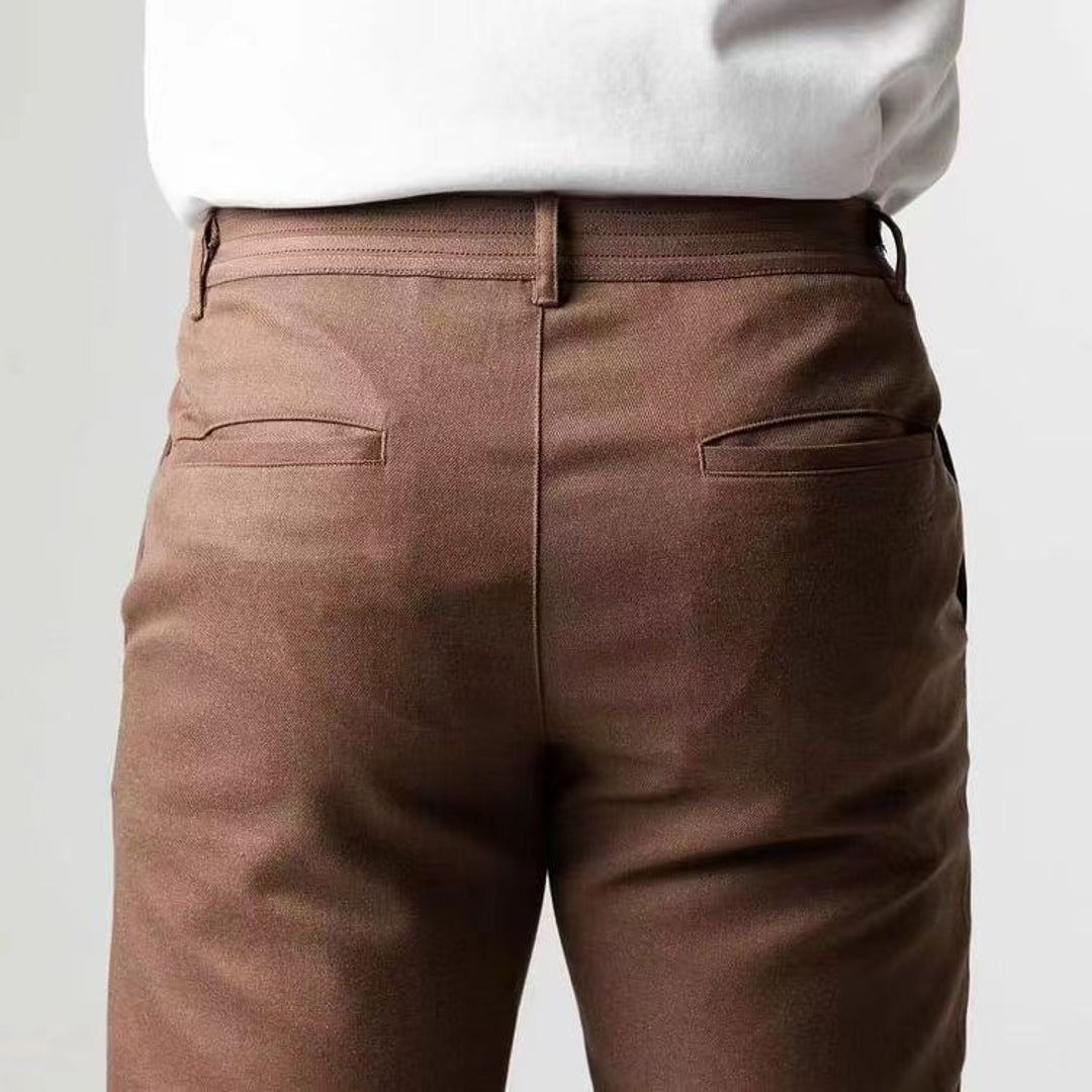 Men's brown chinos – back view