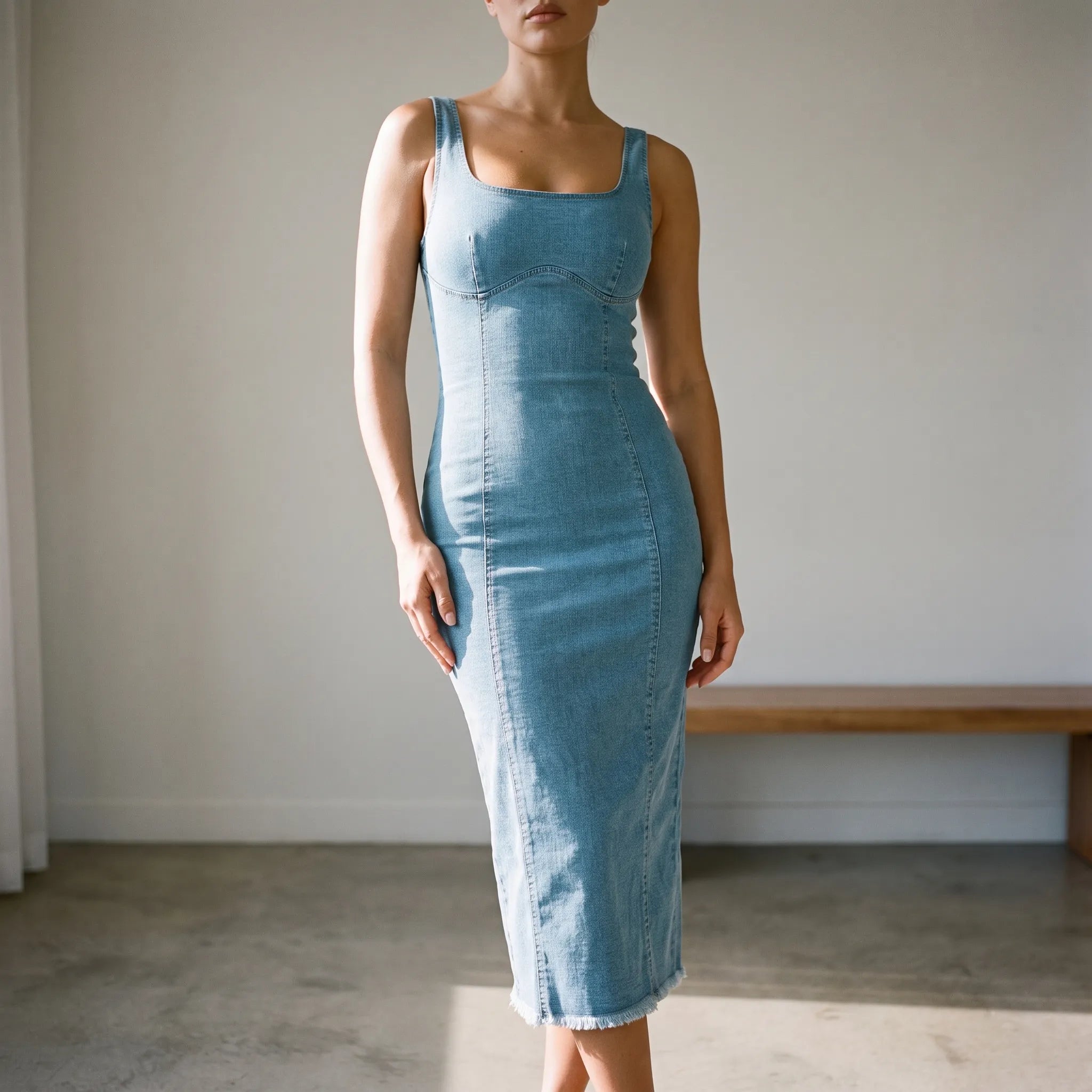 Novari - Sleeveless Bodycon Midi Dress