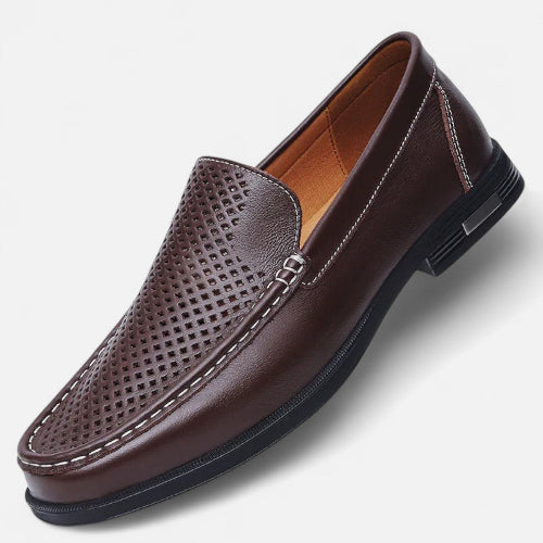 Perforated Slip-On Loafers for Everyday Wear