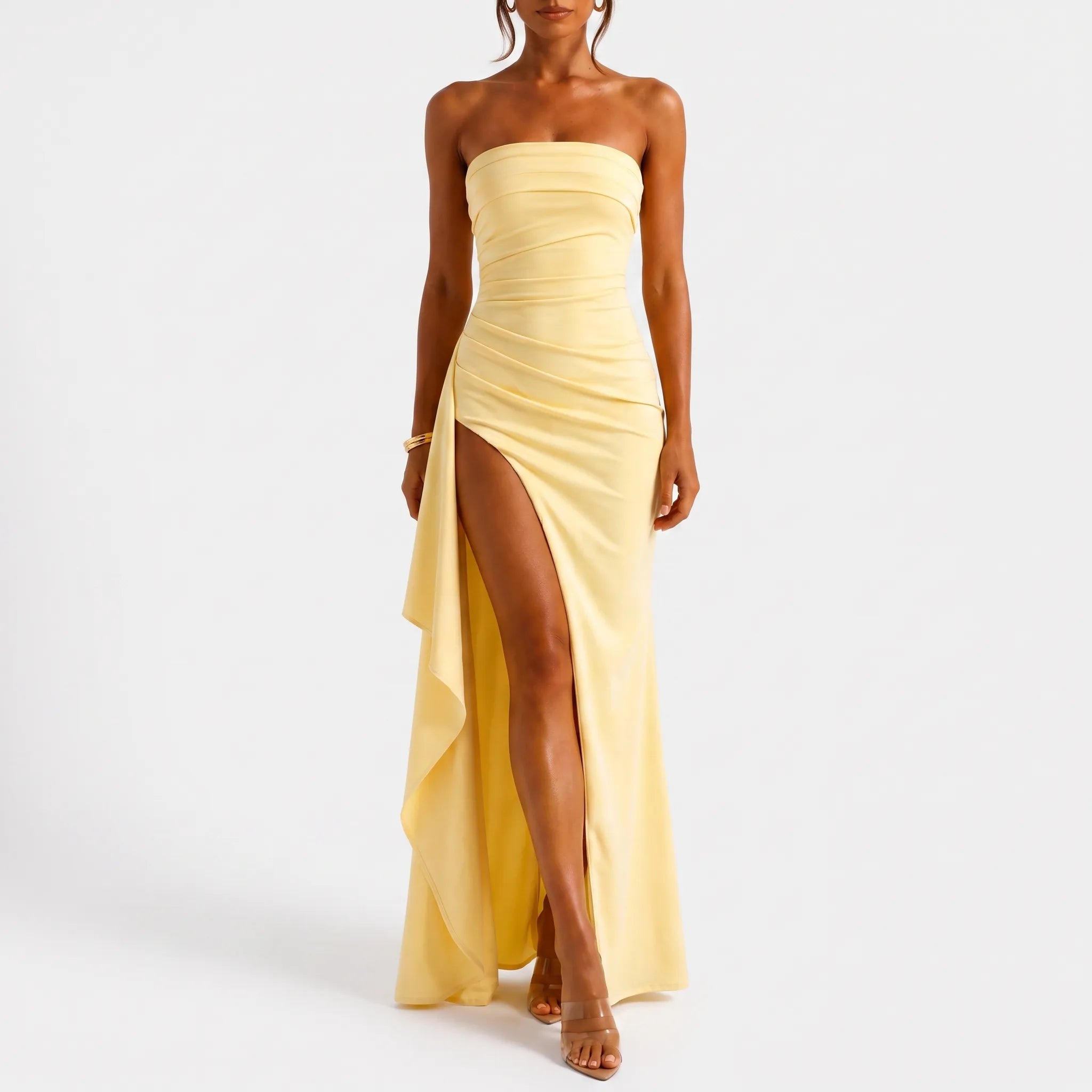 Solura - Strapless Bodycon Maxi Dress