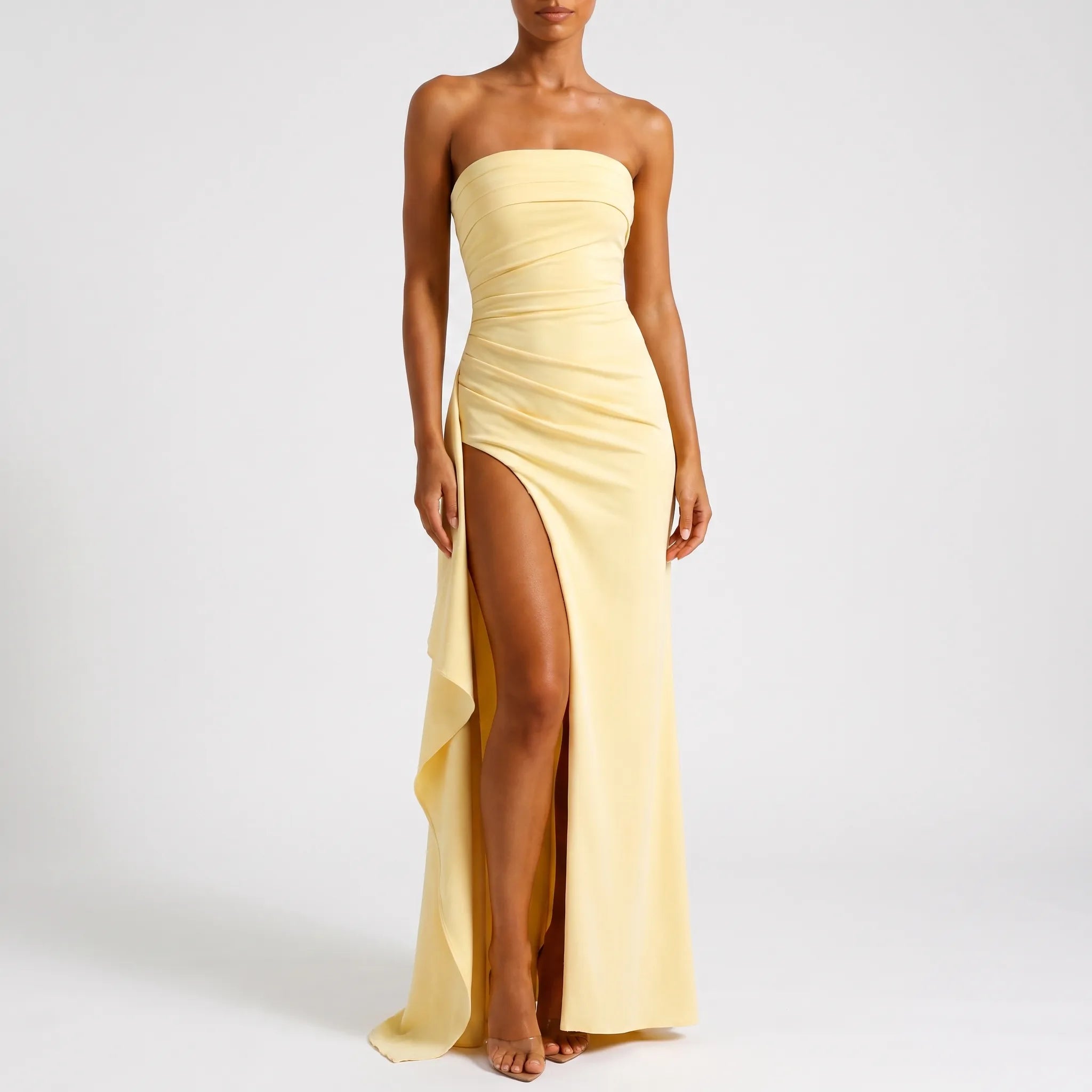 Solura - Strapless Bodycon Maxi Dress