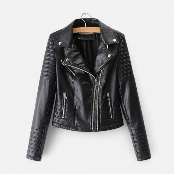 Women's Biker Jacket for Autumn Winter Styling