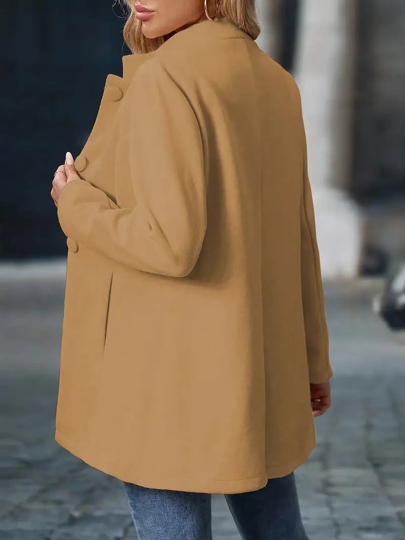 Women's Button Front Long Blazer for Autumn Winter