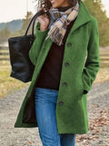 Women's Button Front Long Coat for Autumn Winter