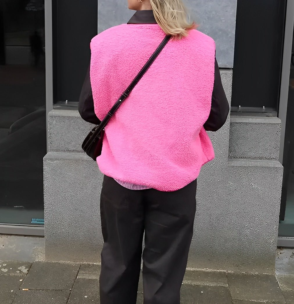 Women's Button Front Vest for Autumn Winter Wear