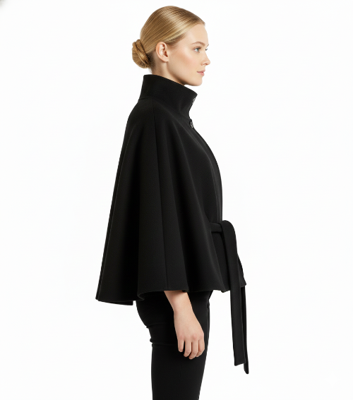 Women's Cape Coat for Autumn Winter Everyday Wear