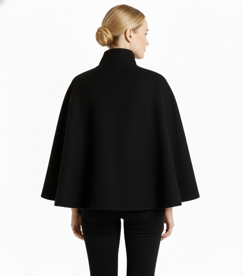 Women's Cape Coat for Autumn Winter Everyday Wear