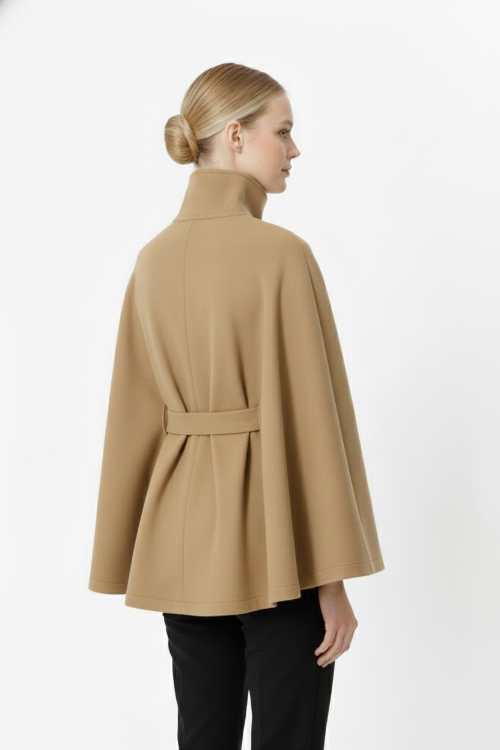 Women's Cape Coat for Autumn Winter Everyday Wear