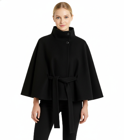 Women's Cape Coat for Autumn Winter Everyday Wear