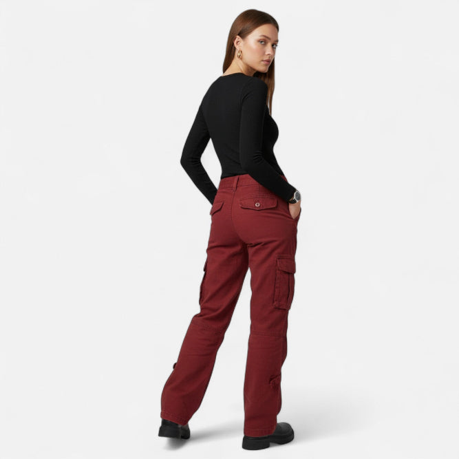 Women's Cargo Trousers for Autumn and Winter Wear