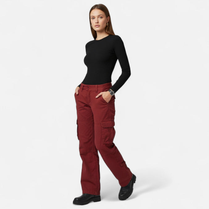 Women's Cargo Trousers for Autumn and Winter Wear