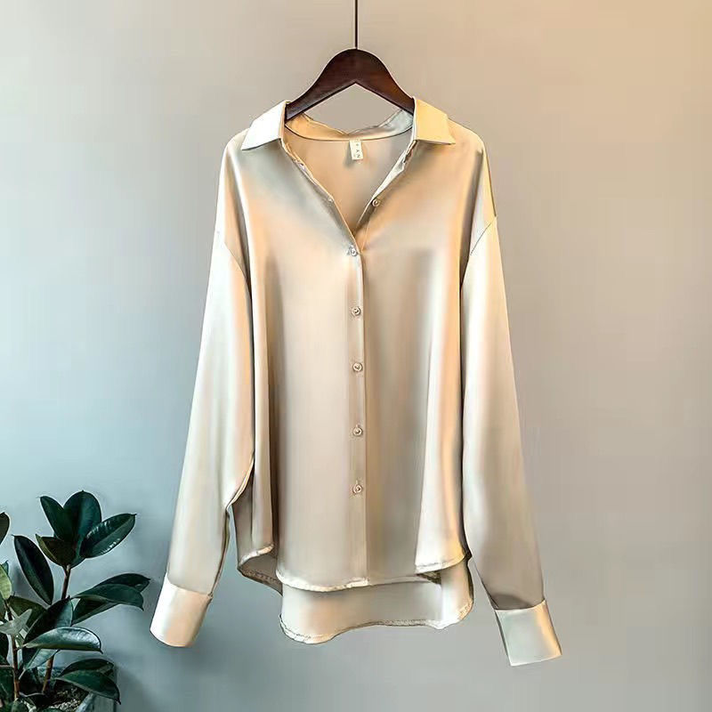 Women's Collared Blouse for Spring Autumn Everyday Wear
