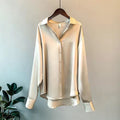 Women's Collared Blouse for Spring Autumn Everyday Wear