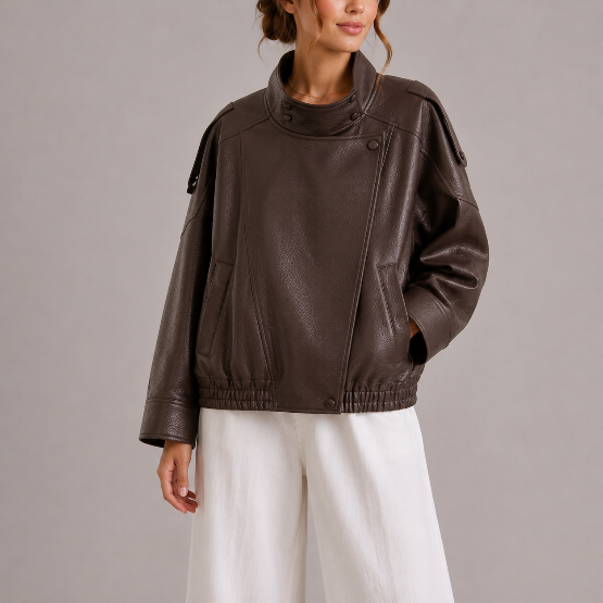 Women's Cropped Jacket for Spring Autumn Everyday Wear