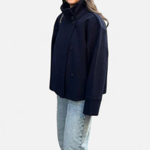 Women's Double Breasted Coat for Autumn Winter Wear