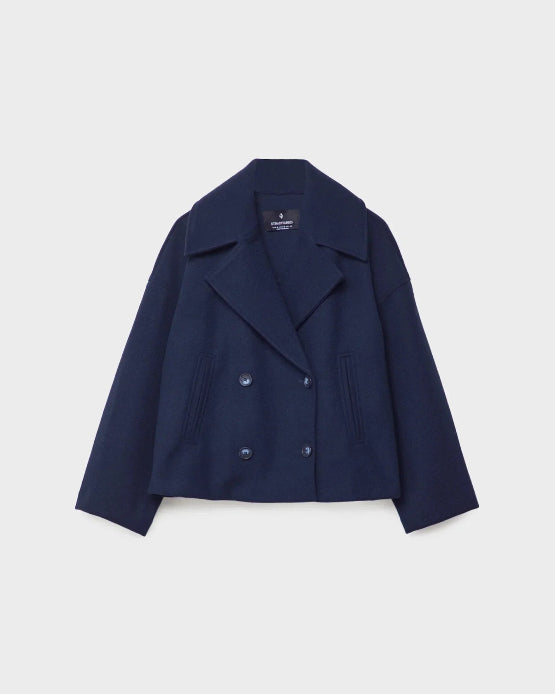 Women's Double Breasted Coat with Lapels for Autumn