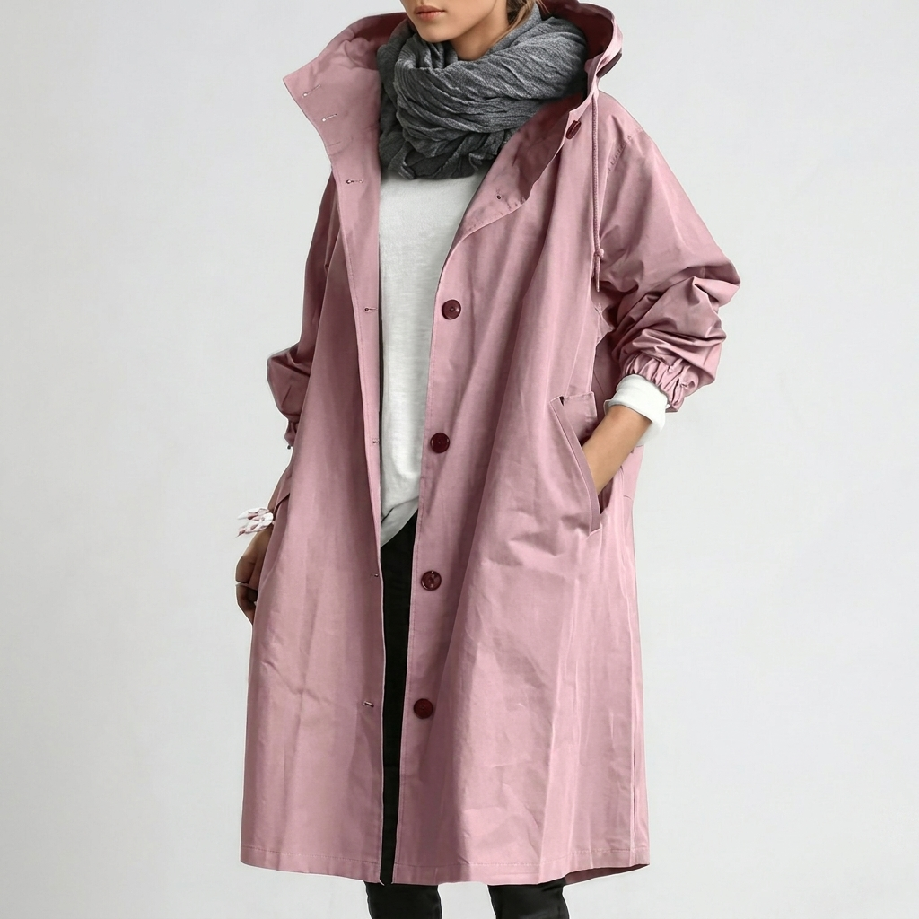 Women's Hooded Coat for Autumn and Outdoor Wear