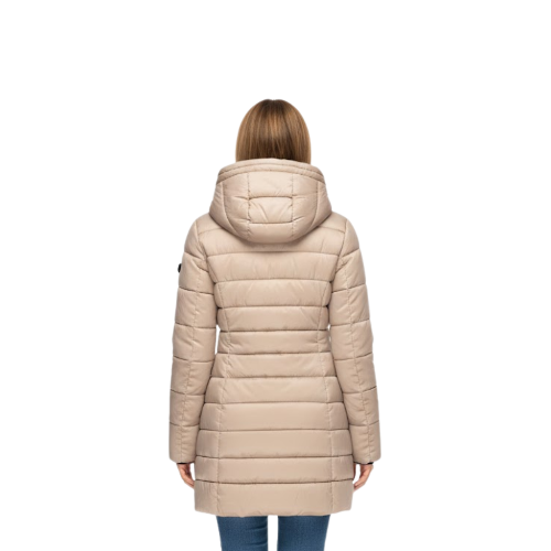 Women's Hooded Long Coat for Winter Days